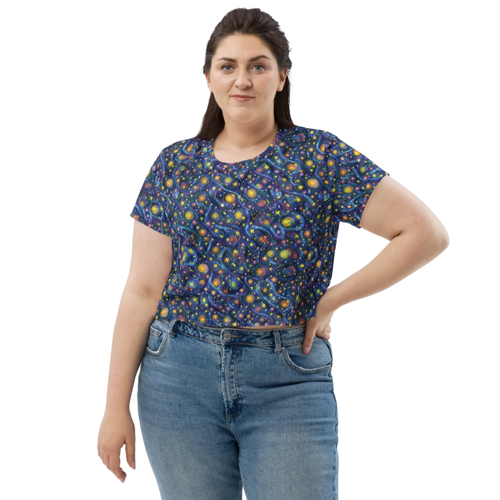 Starry Vortex on Crop Tee — Front