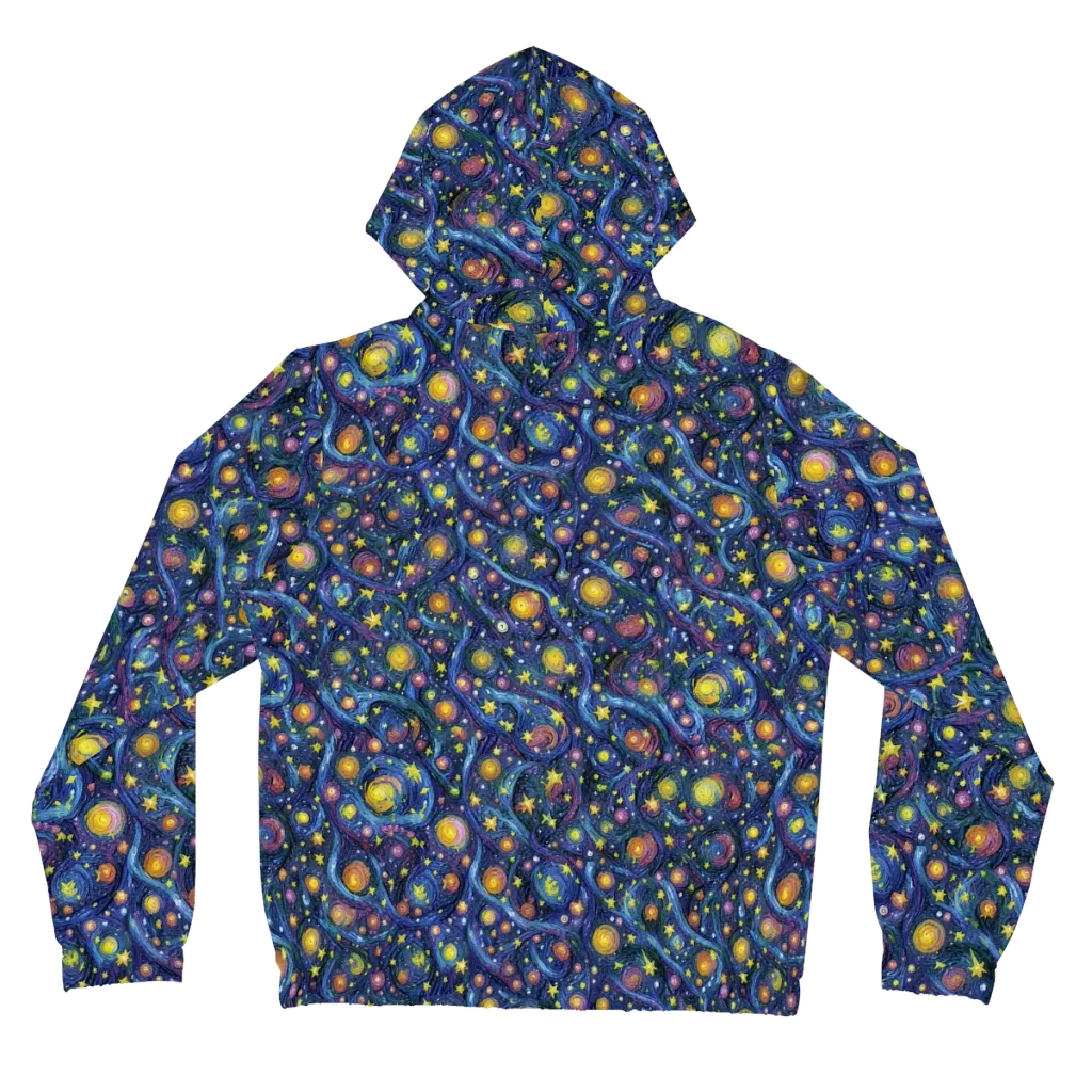 Starry Vortex on Women's Full-Zip Hoodie — Back