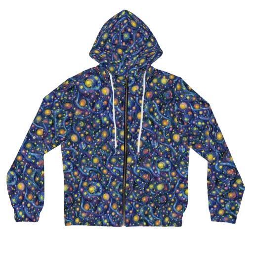 Starry Vortex on a Women's Full-Zip Hoodie
