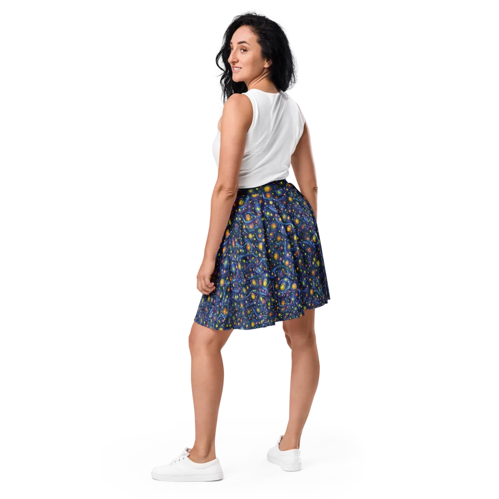 Starry Vortex on Skater Skirt — Back