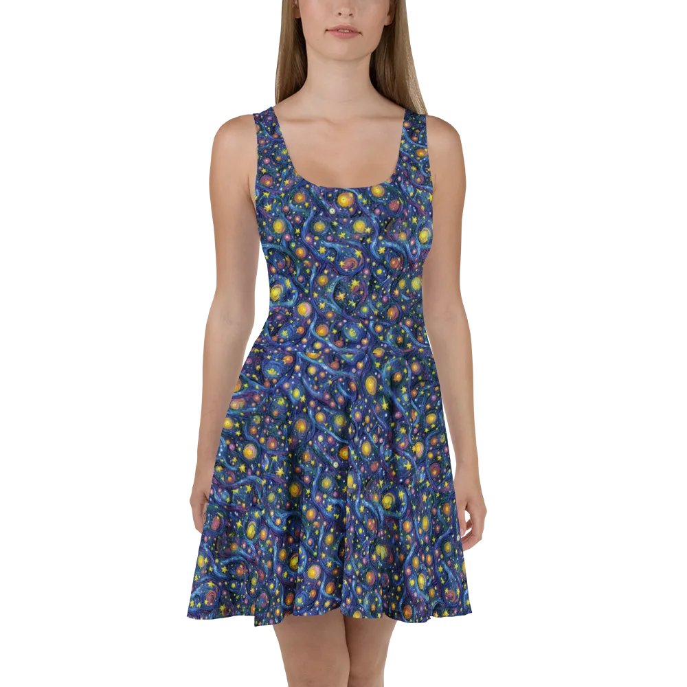 Starry Vortex on Skater Dress — Front