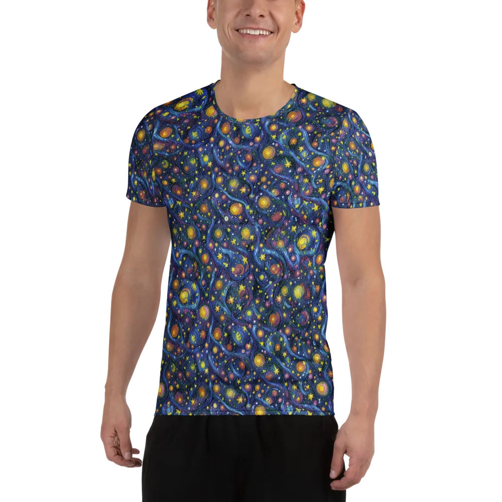 Starry Vortex on Men's Athletic T-Shirt — Front
