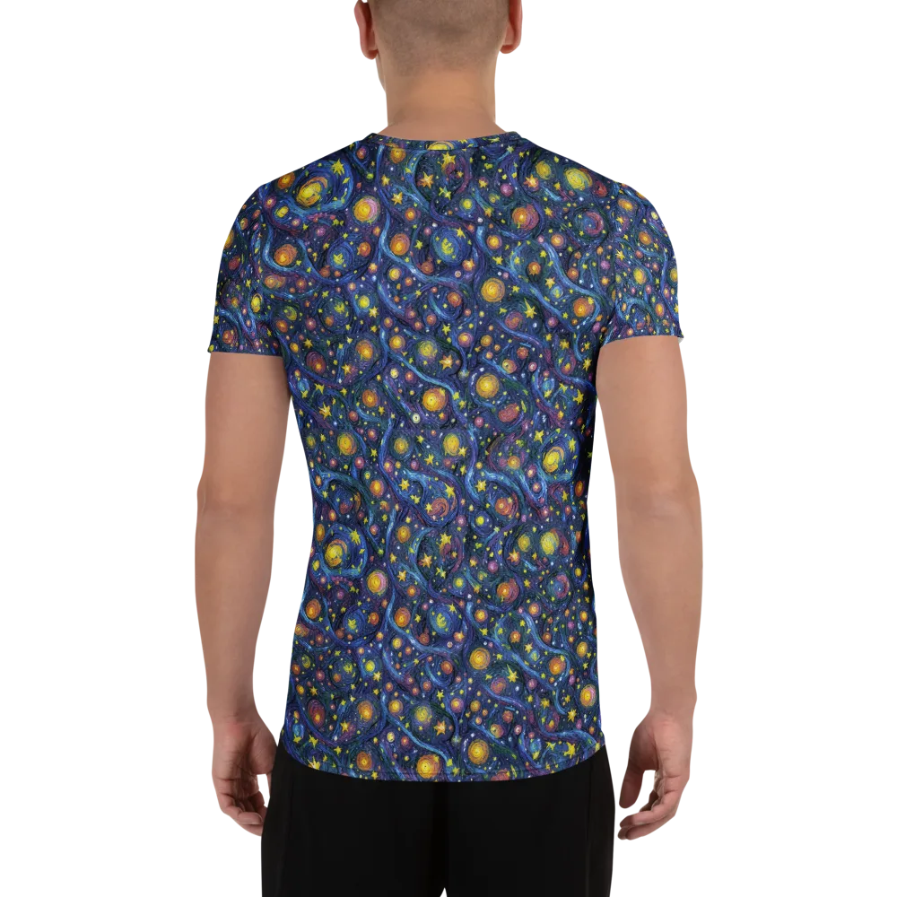 Starry Vortex on Men's Athletic T-Shirt — Back