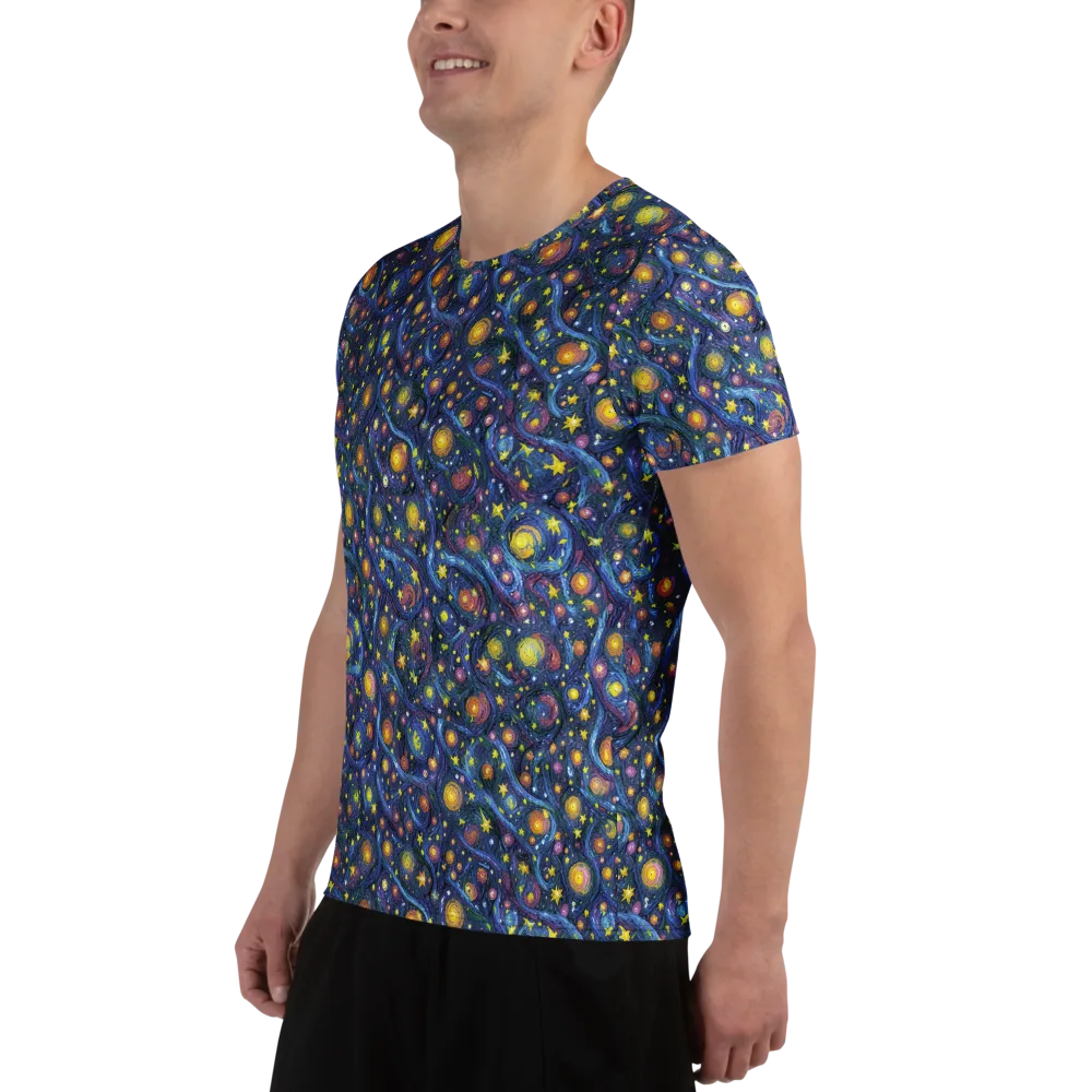 Starry Vortex on Men's Athletic T-Shirt — Left