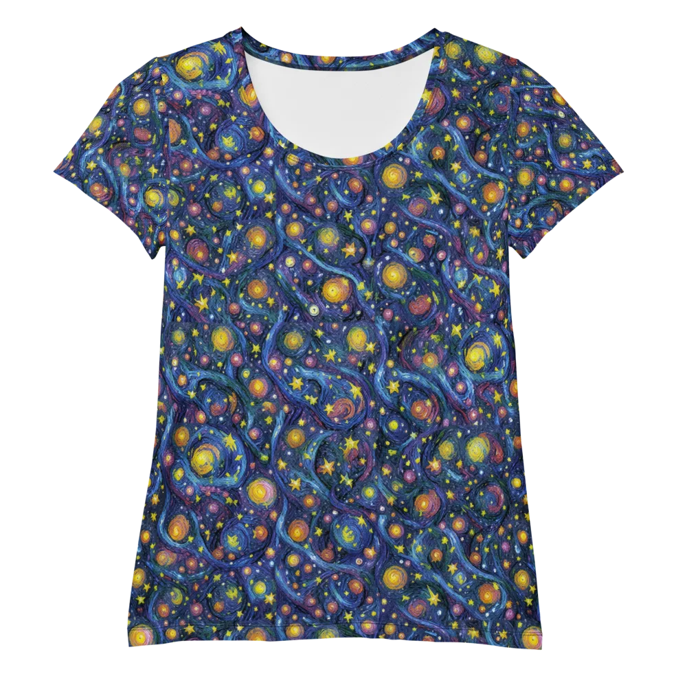Starry Vortex on Women's Athletic T-Shirt — Front