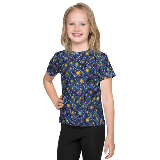 Starry Vortex on a Kids Crew Neck T-Shirt