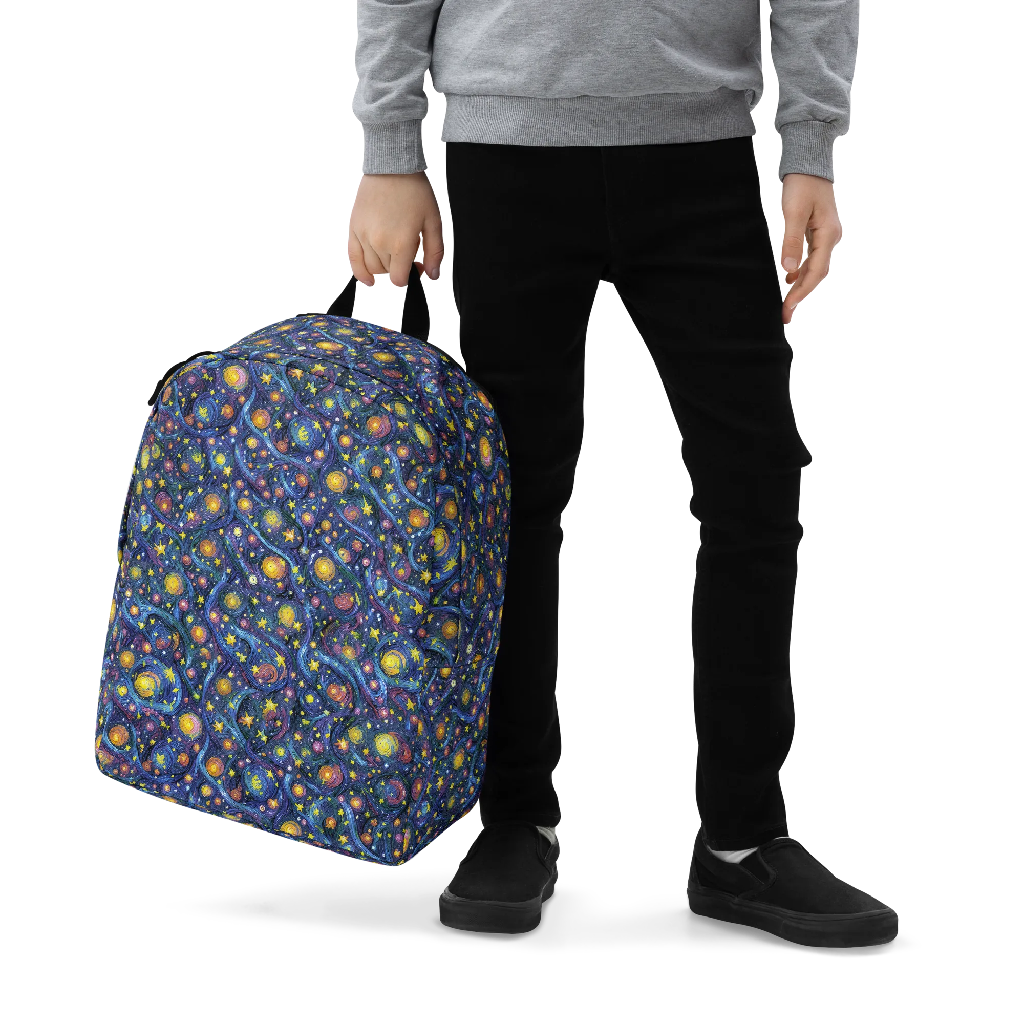 Starry Vortex on Minimalist Backpack — Zoomed-in