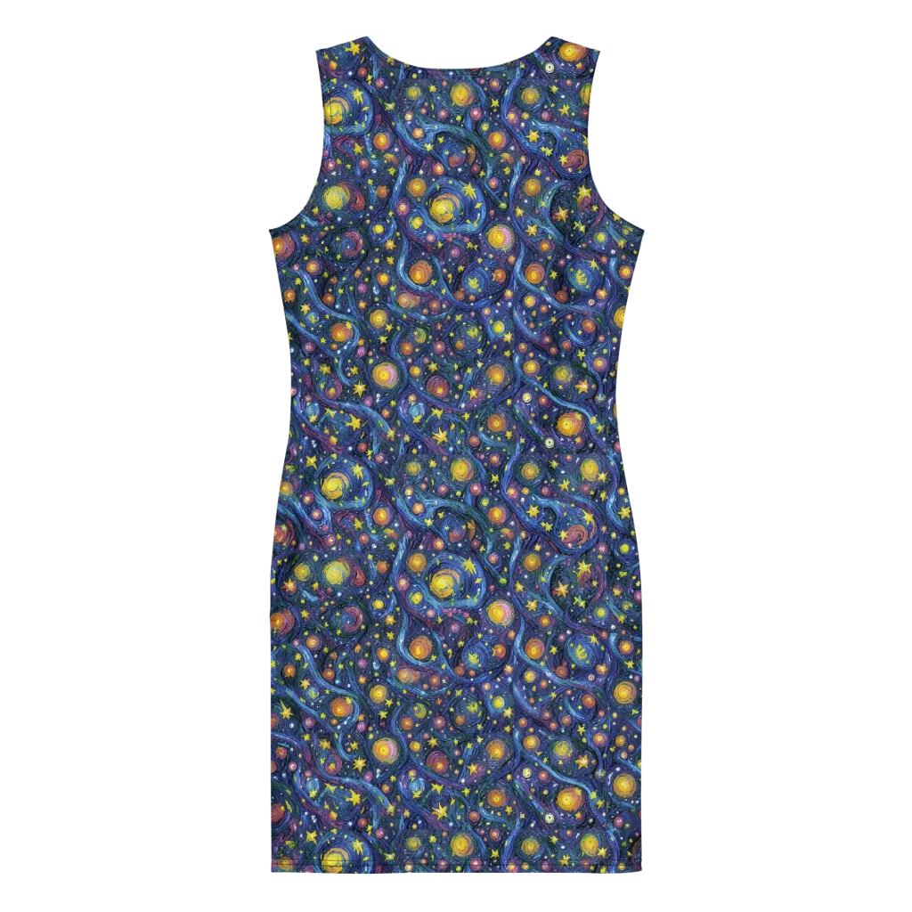 Starry Vortex on Bodycon Dress — Back