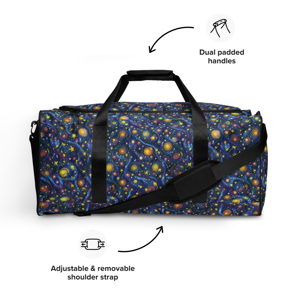 Starry Vortex on Duffle Bag — Front