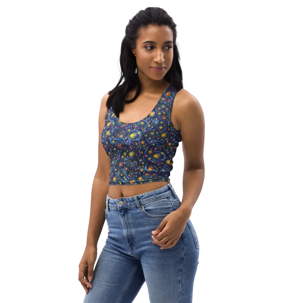 Starry Vortex on Crop Top — Left Front