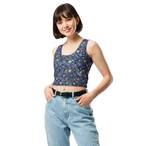 Starry Vortex on a Crop Top
