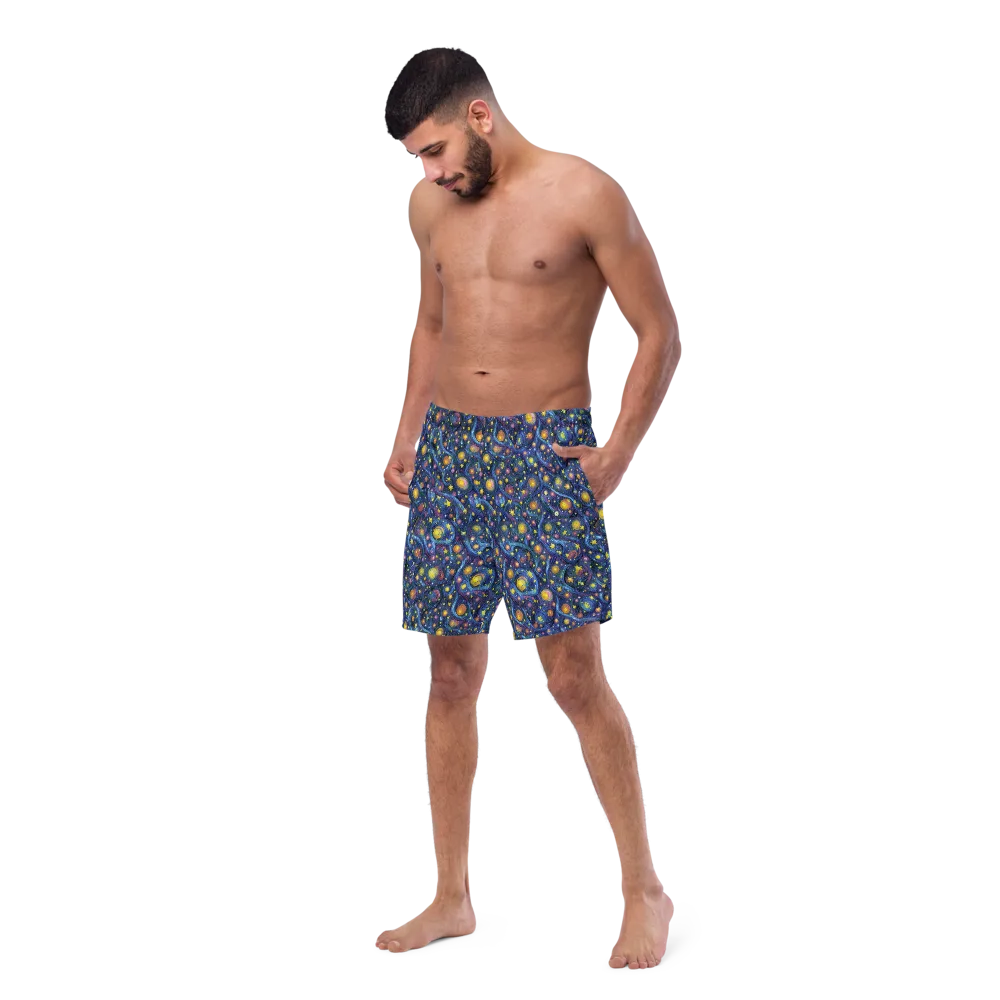 Starry Vortex on Swim Trunks — Left Front