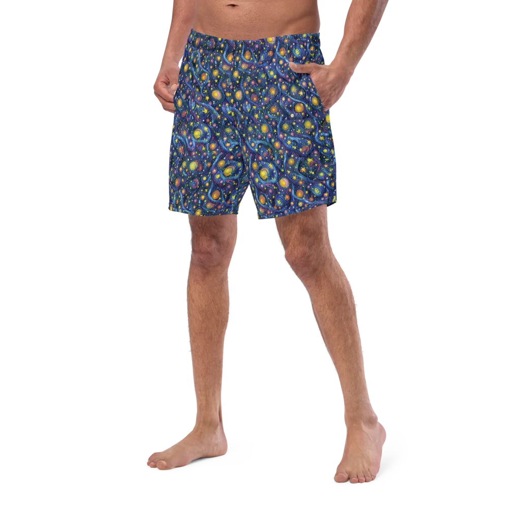 Starry Vortex on Swim Trunks — Left Front