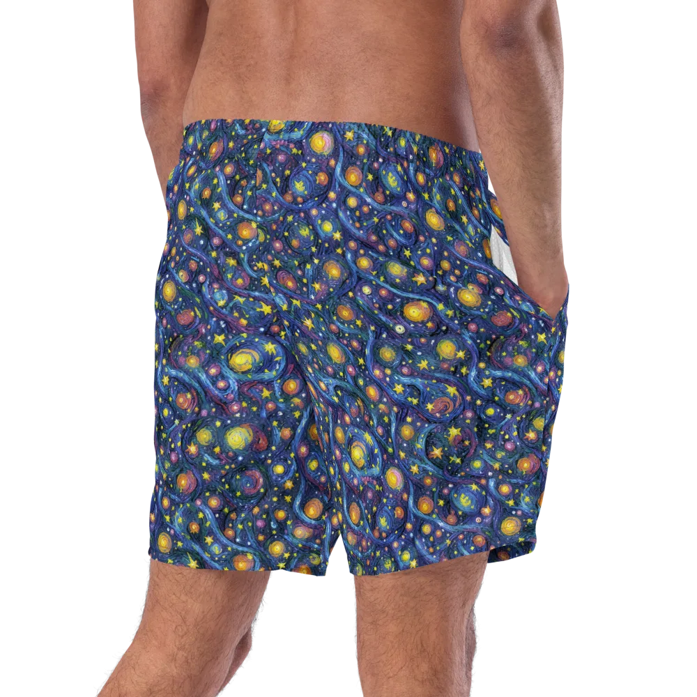 Starry Vortex on Swim Trunks — Right Back