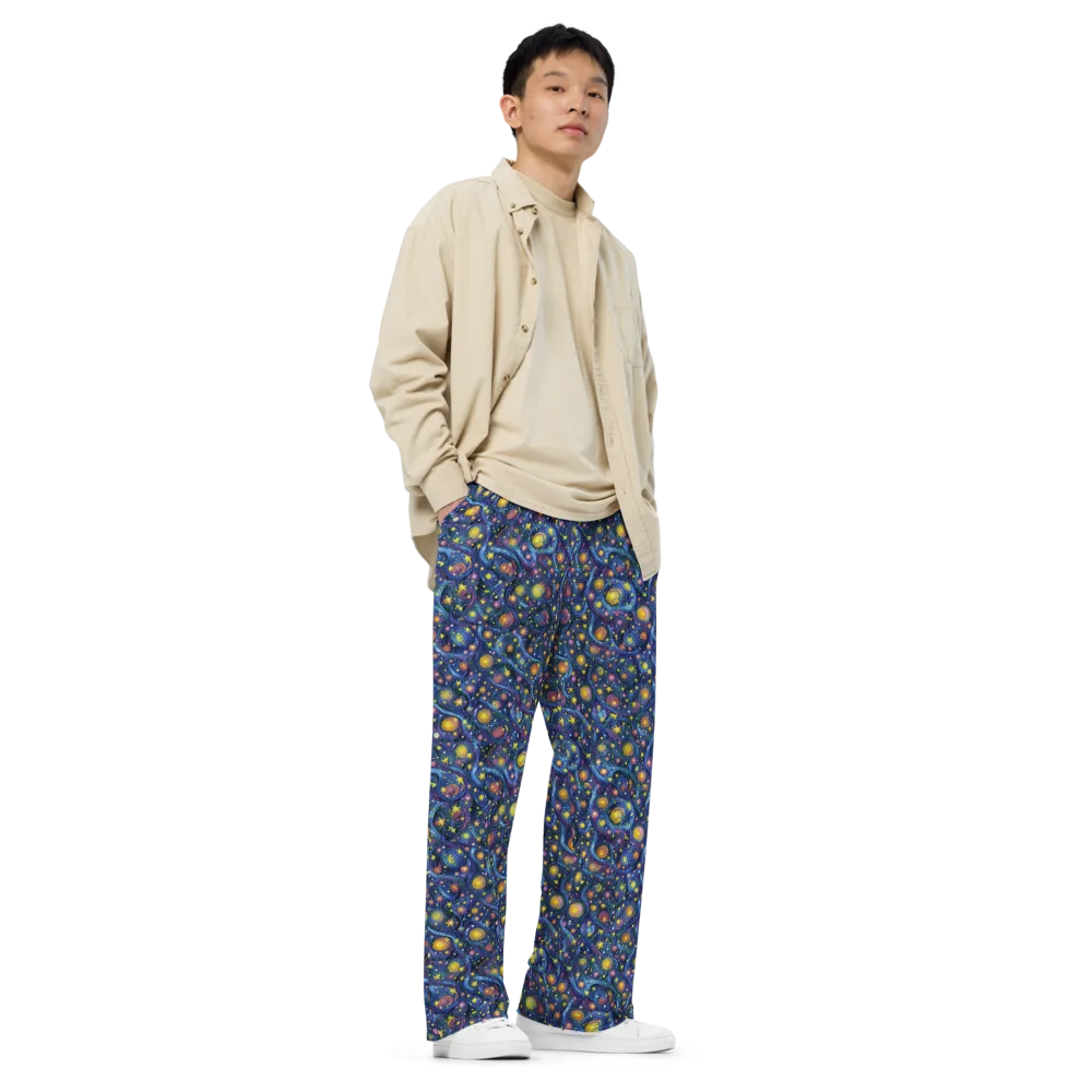 Starry Vortex on Wide-Leg Pants — Right Front