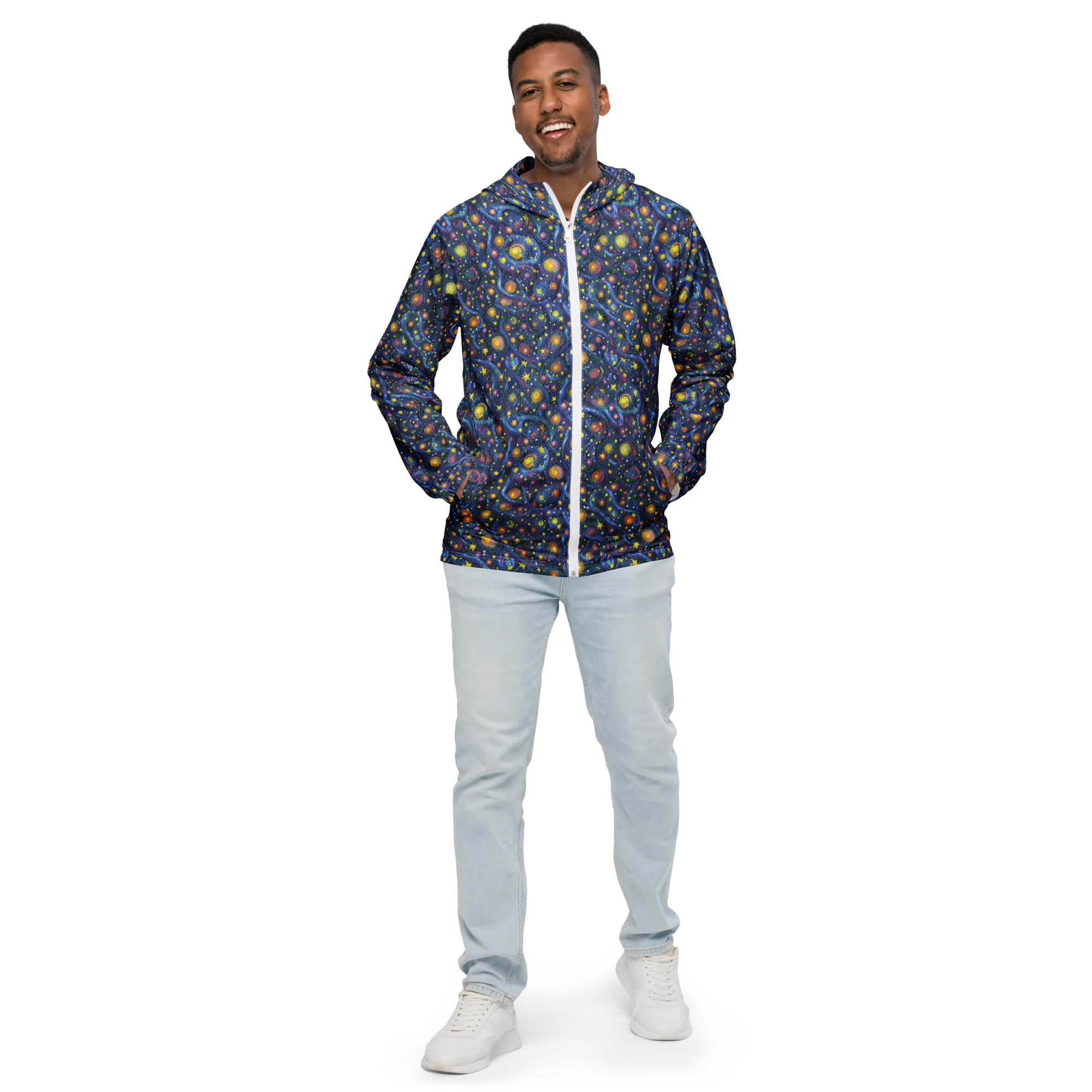 Starry Vortex on Men's Windbreaker — Front
