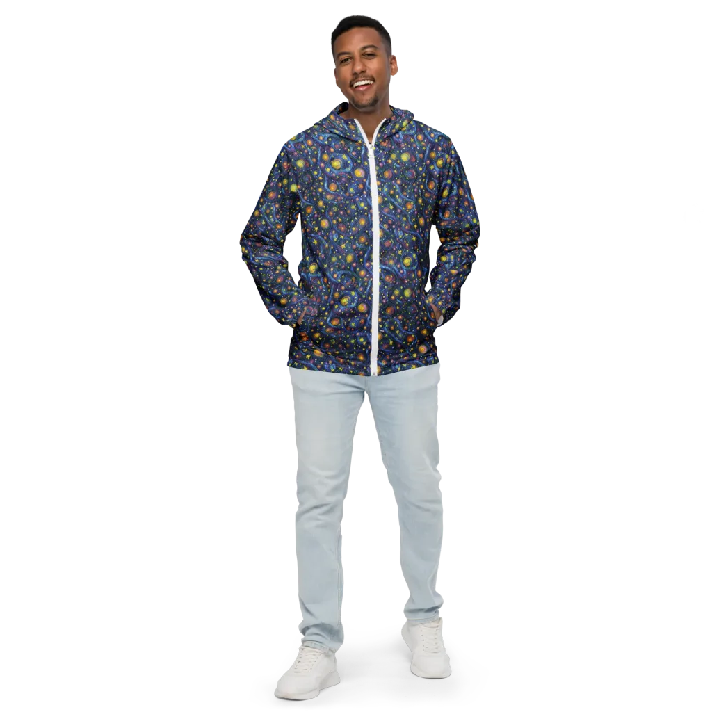 Starry Vortex on Men's Windbreaker — Front