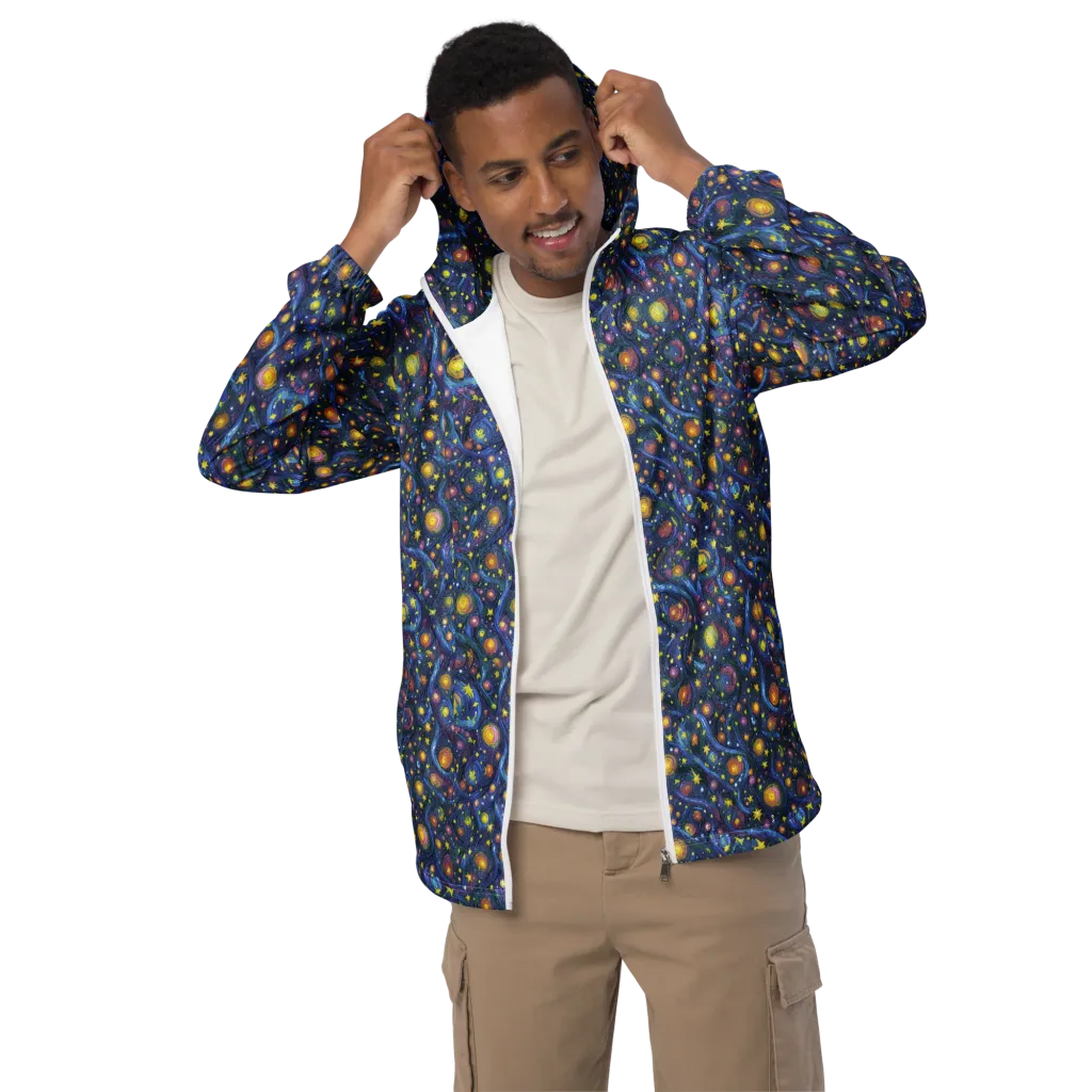 Starry Vortex on Men's Windbreaker — Front