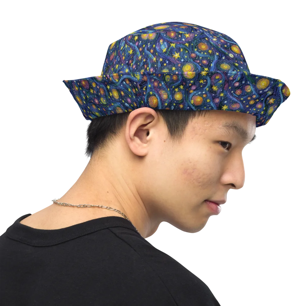 Starry Vortex on Reversible Bucket Hat — Right Outside