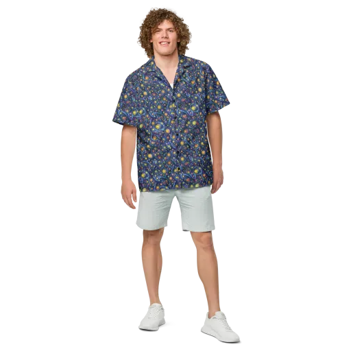 Starry Vortex on a Button Shirt
