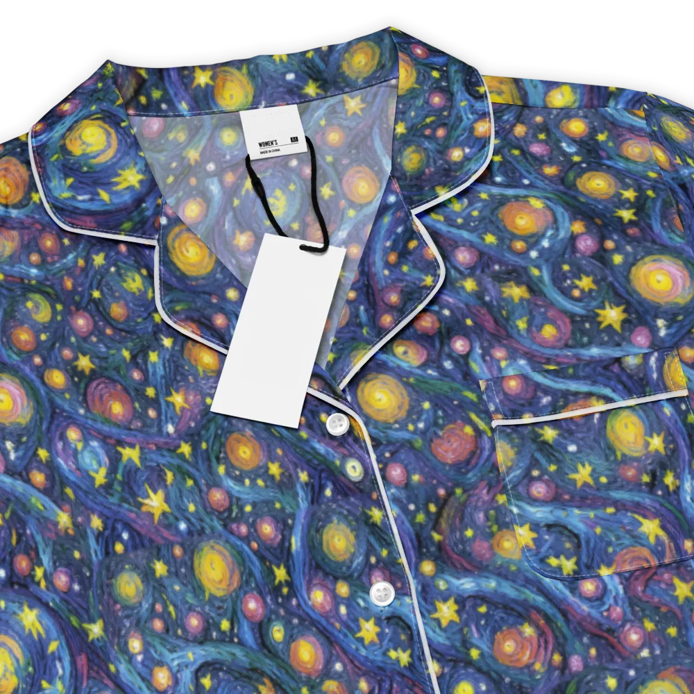Starry Vortex on Women's Short Sleeve Pajama Top — Product details