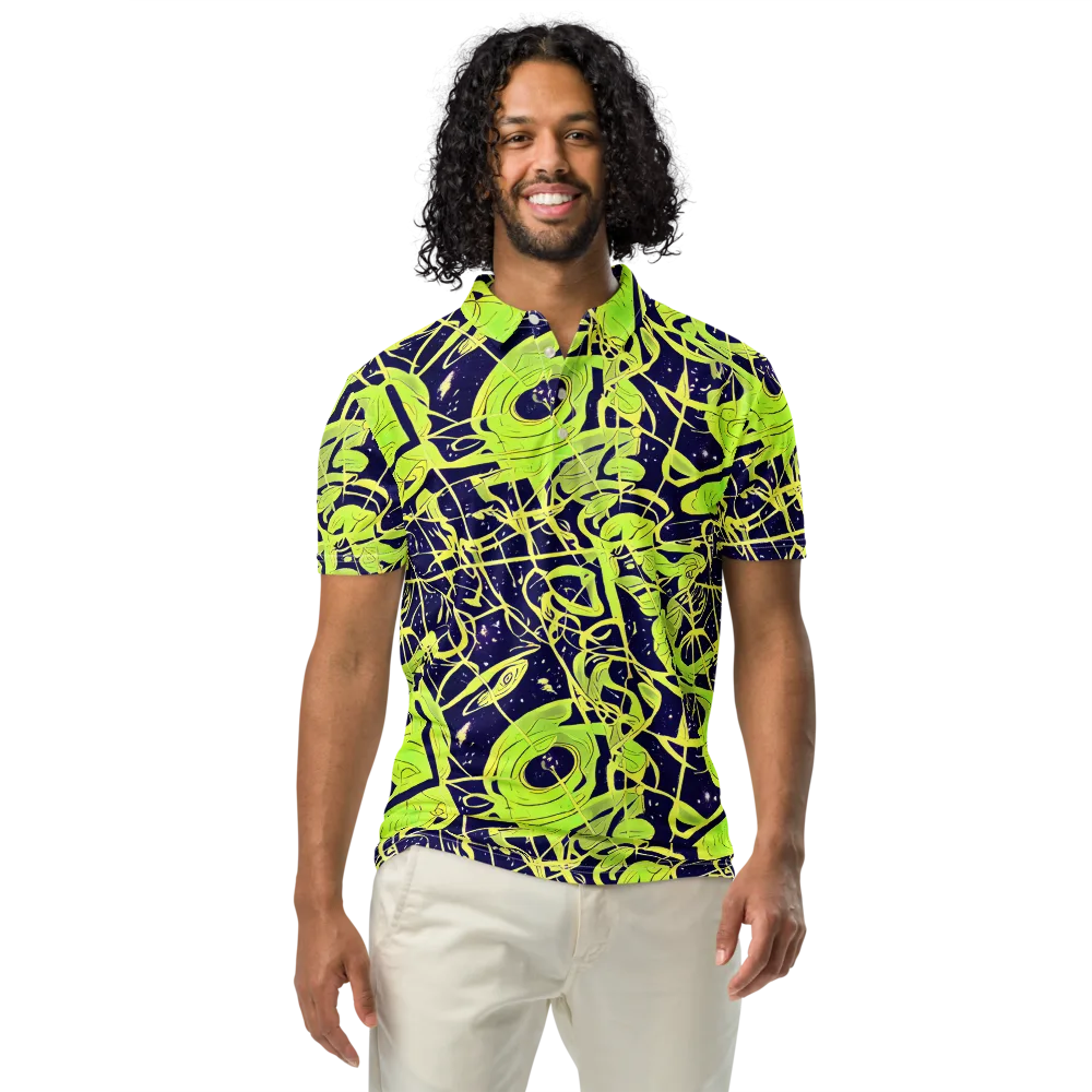Stellar Sprout on Men's Slim Fit Polo Shirt — Front