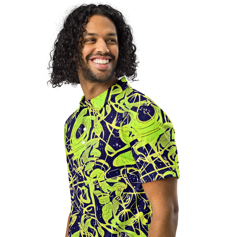 Stellar Sprout on Men's Slim Fit Polo Shirt — Left Front