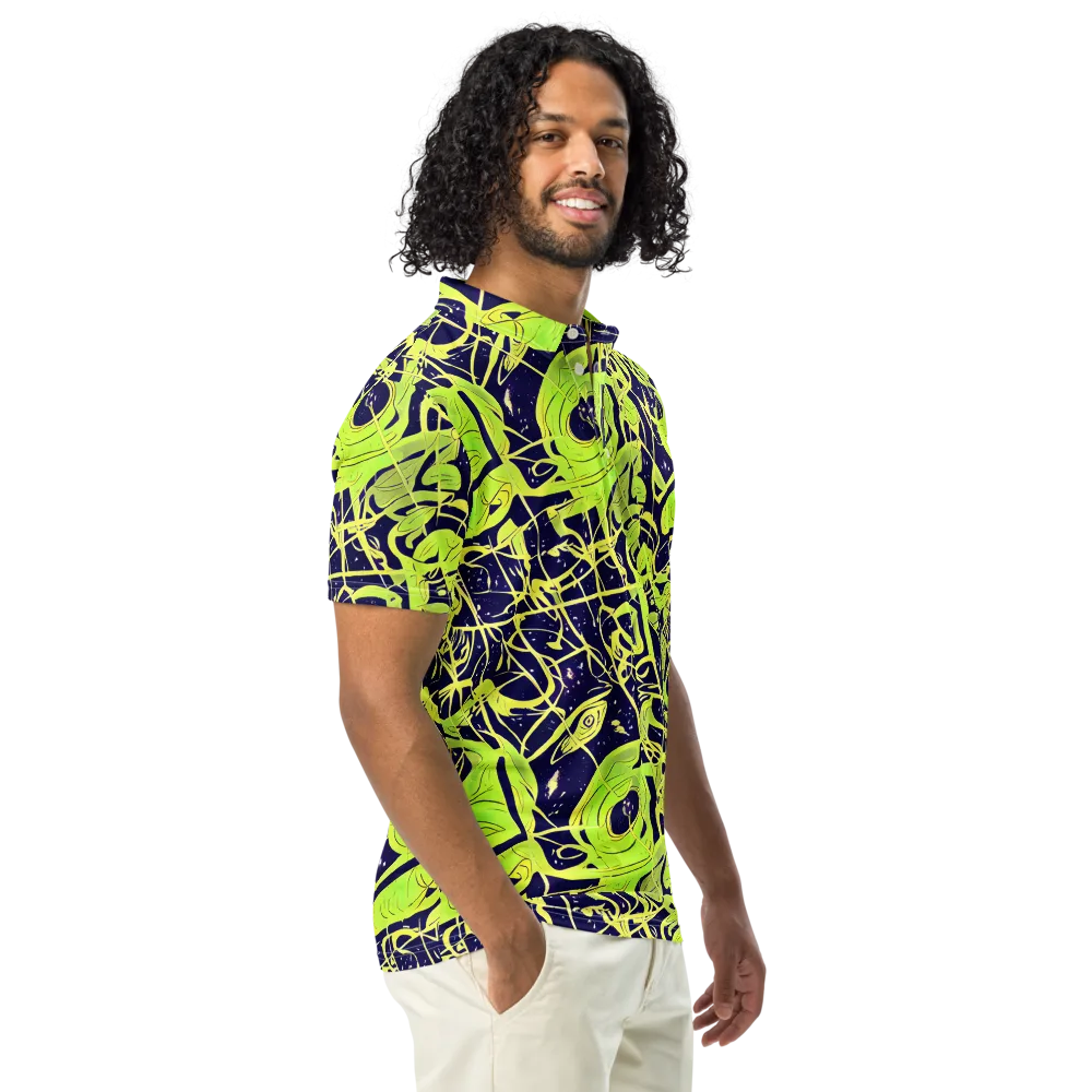 Stellar Sprout on Men's Slim Fit Polo Shirt — Right Front