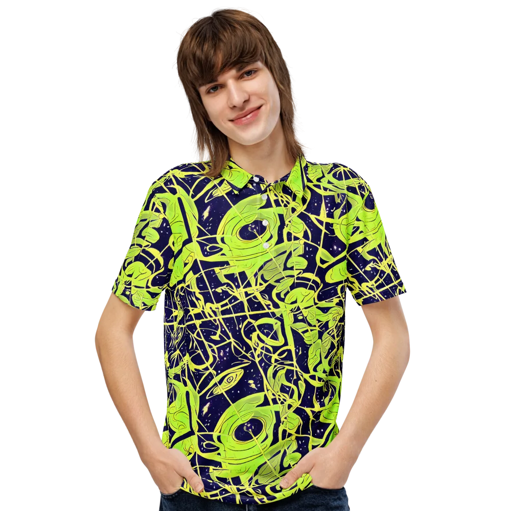 Stellar Sprout on Men's Slim Fit Polo Shirt — Front