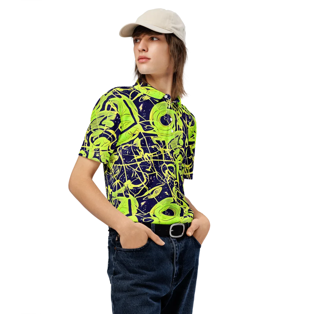 Stellar Sprout on Men's Slim Fit Polo Shirt — Right Front