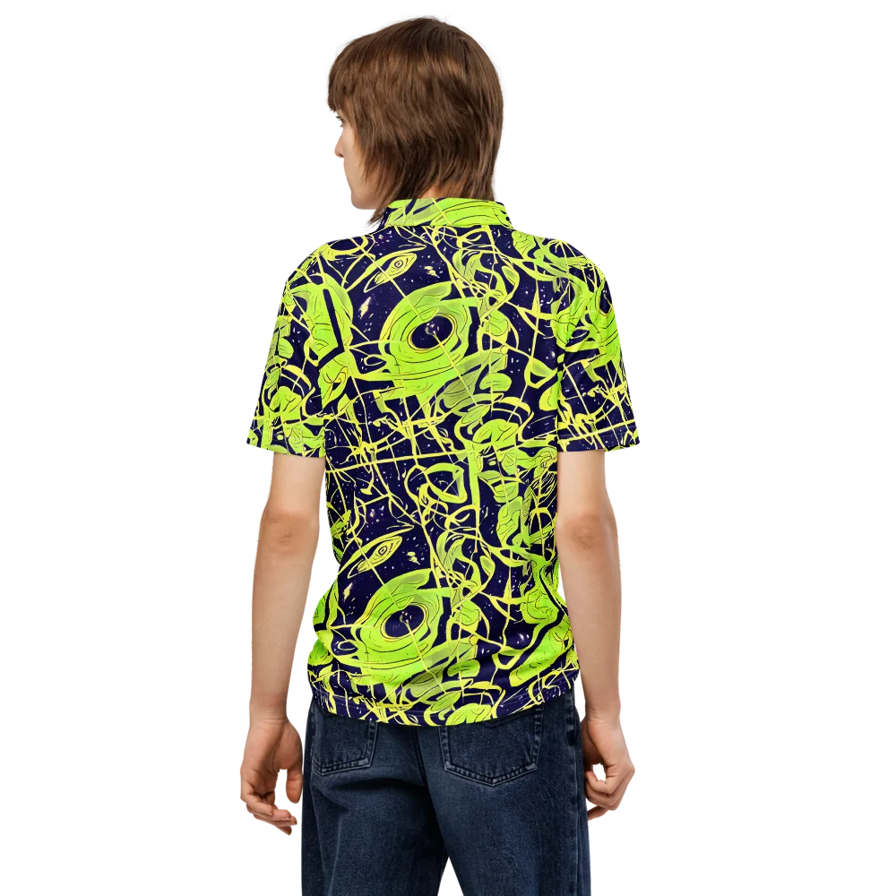 Stellar Sprout on Men's Slim Fit Polo Shirt — Back