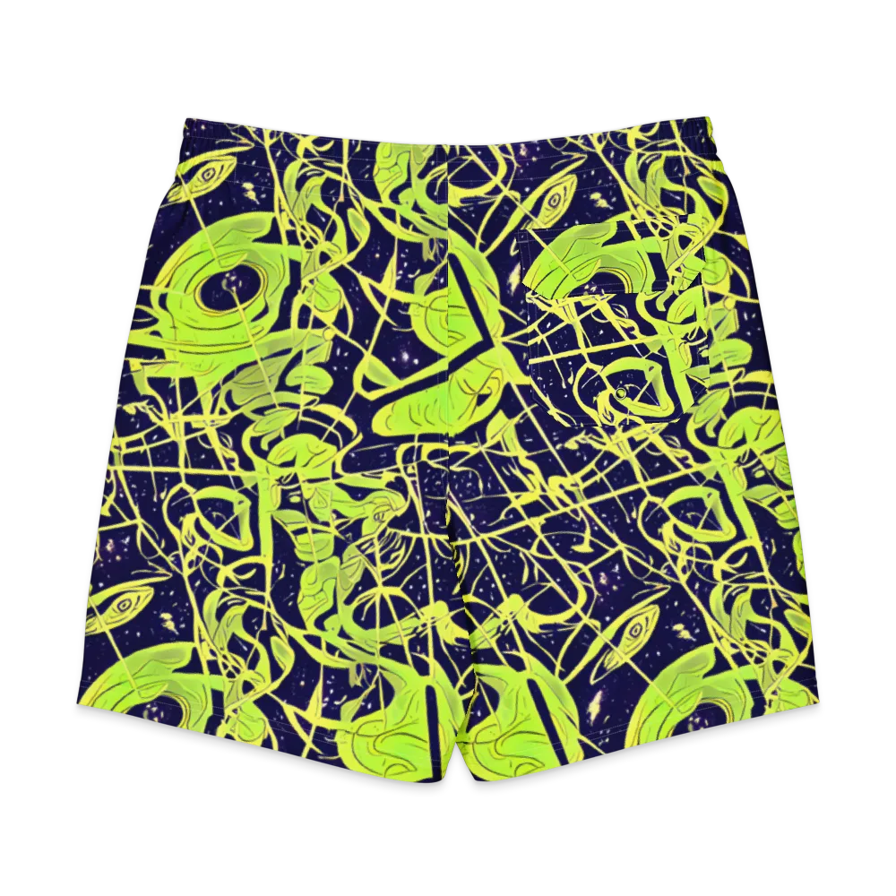 Stellar Sprout on Men's Board Shorts — Back