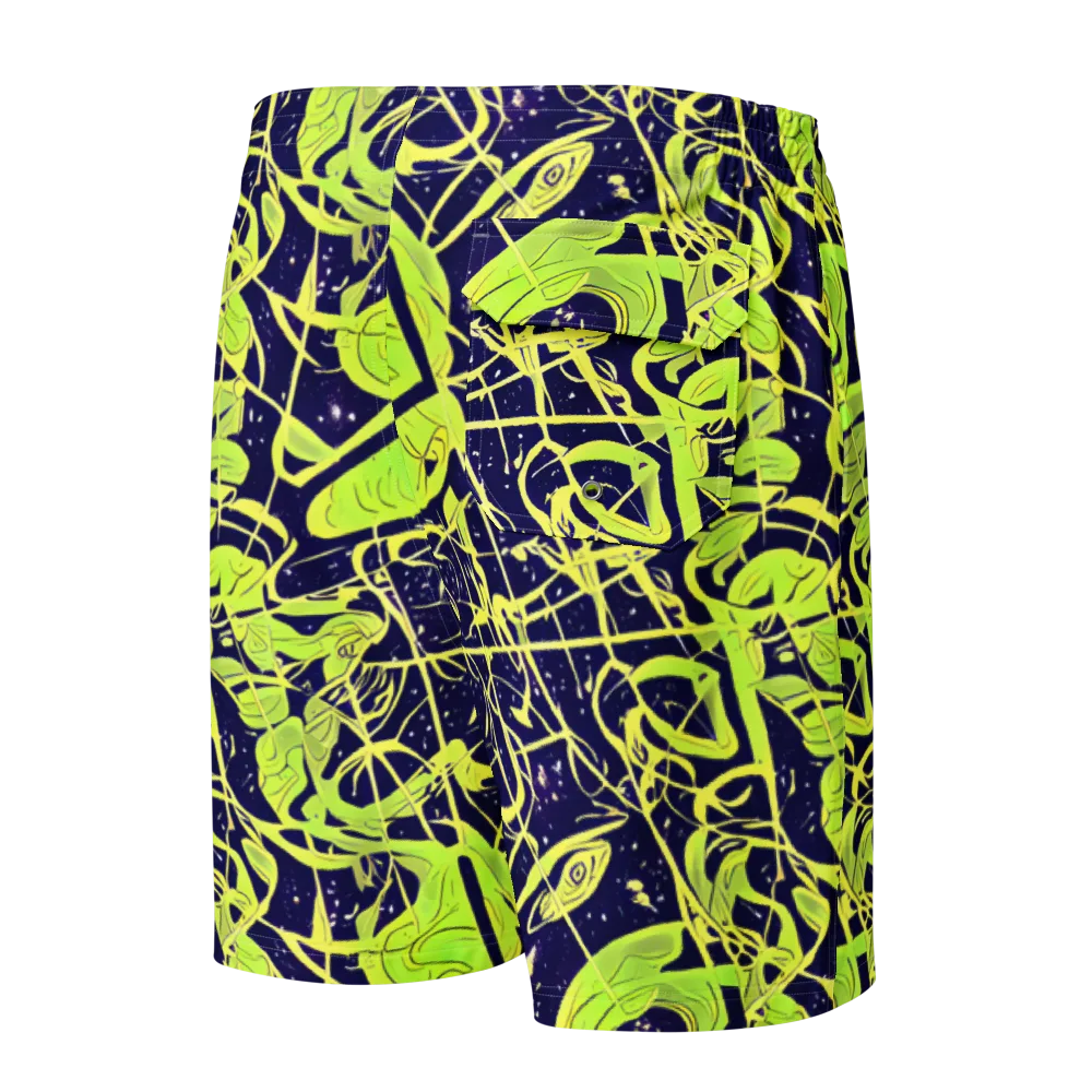 Stellar Sprout on Men's Board Shorts — Back