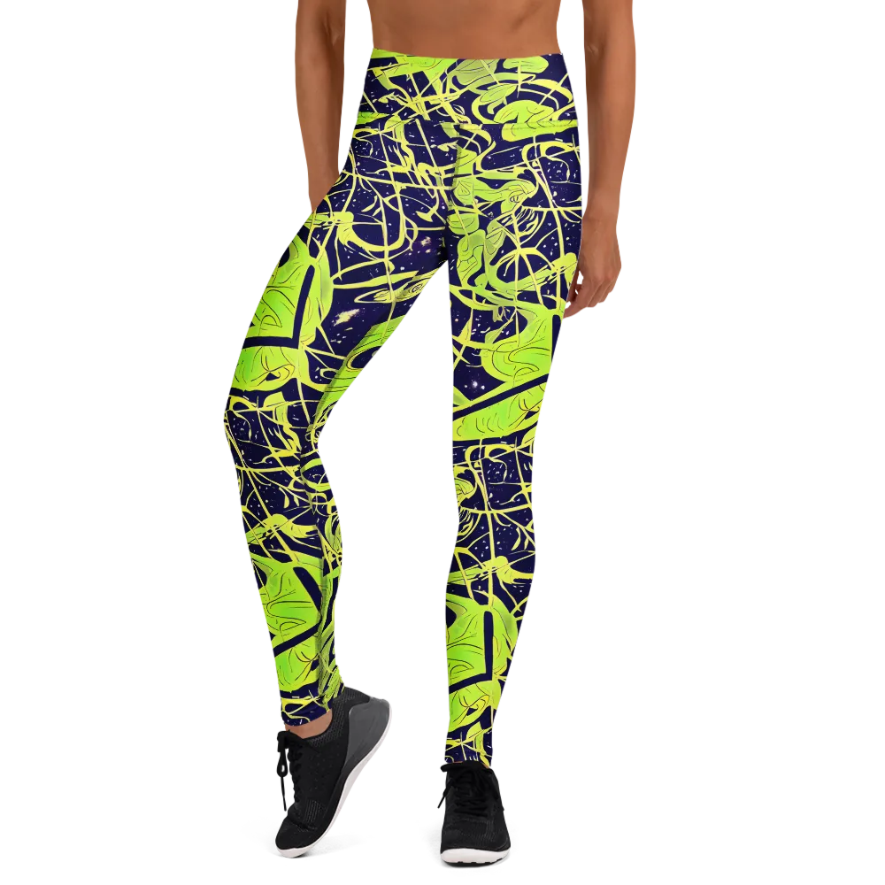 Stellar Sprout on Yoga Leggings — Front