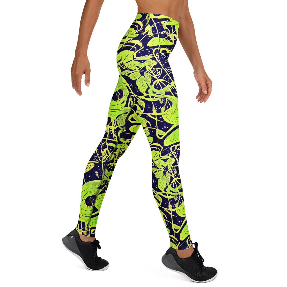 Stellar Sprout on Yoga Leggings — Right
