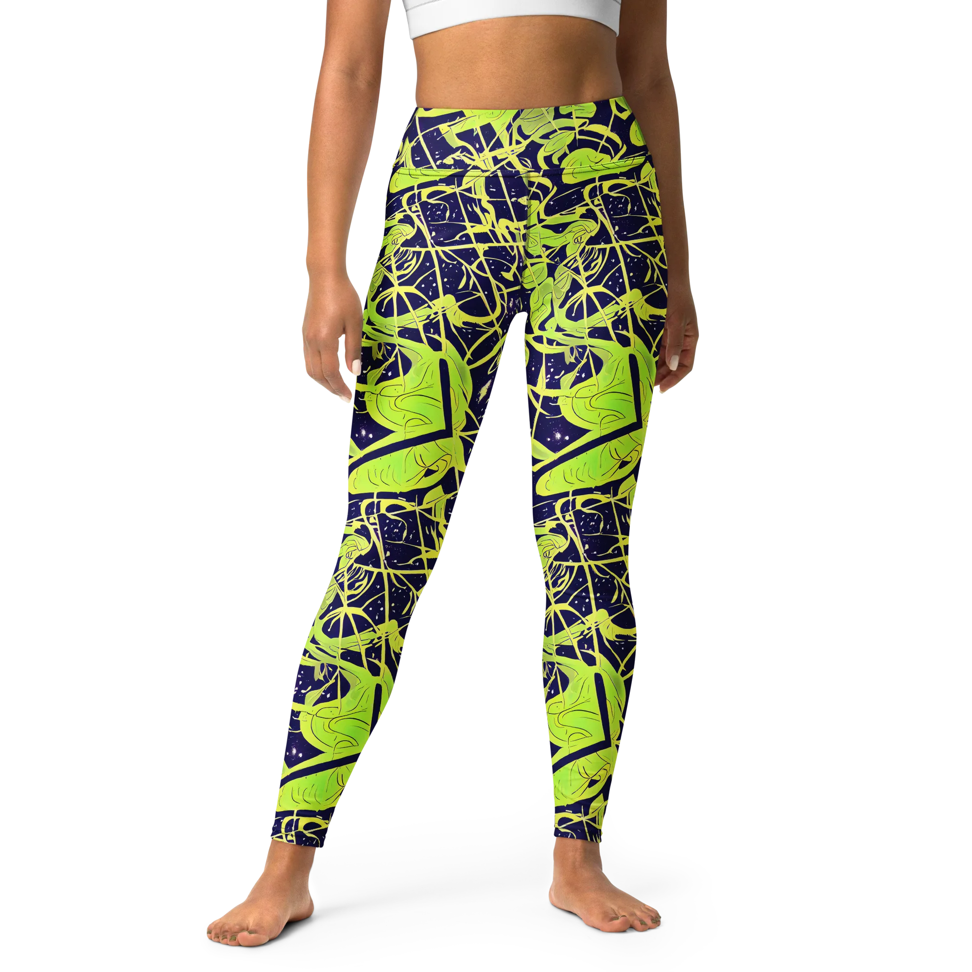 Stellar Sprout on Yoga Leggings — Front