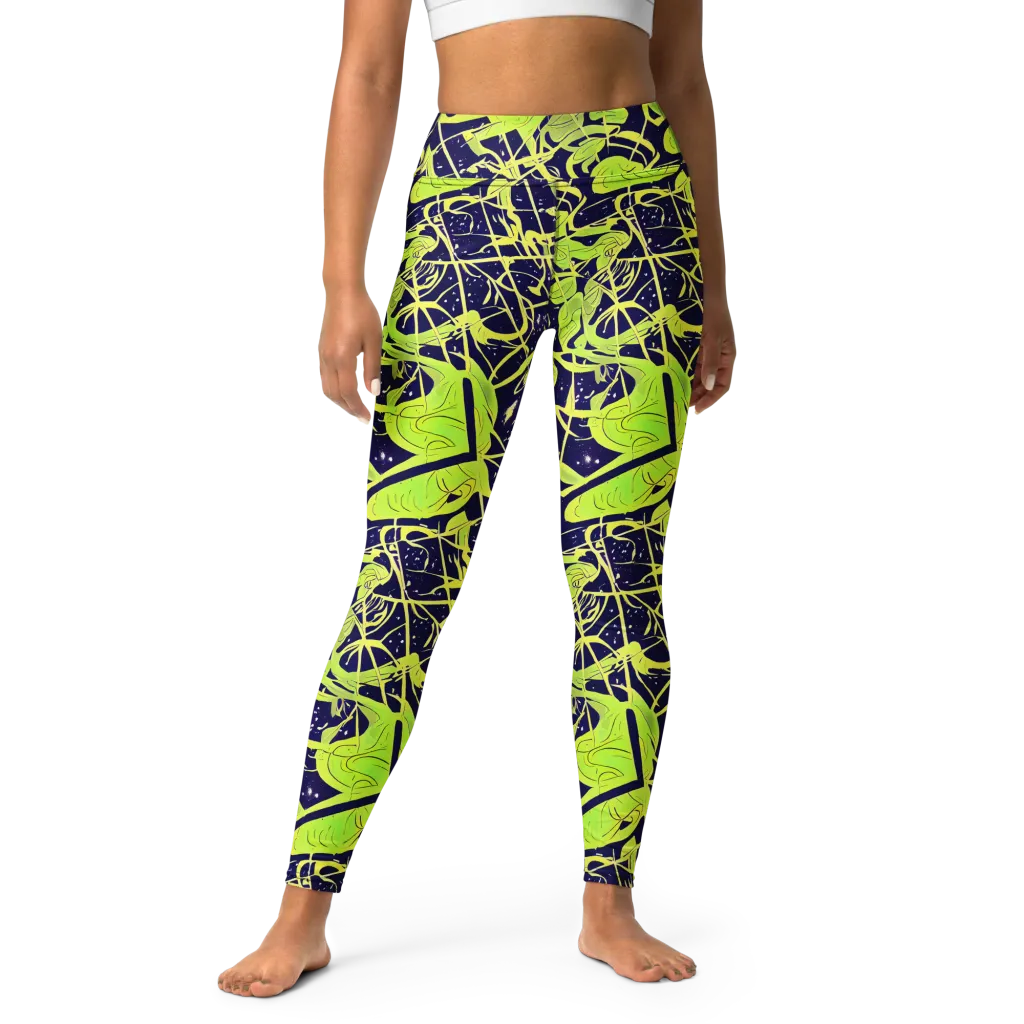 Stellar Sprout on Yoga Leggings — Front