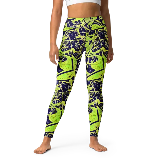Stellar Sprout on a Yoga Leggings