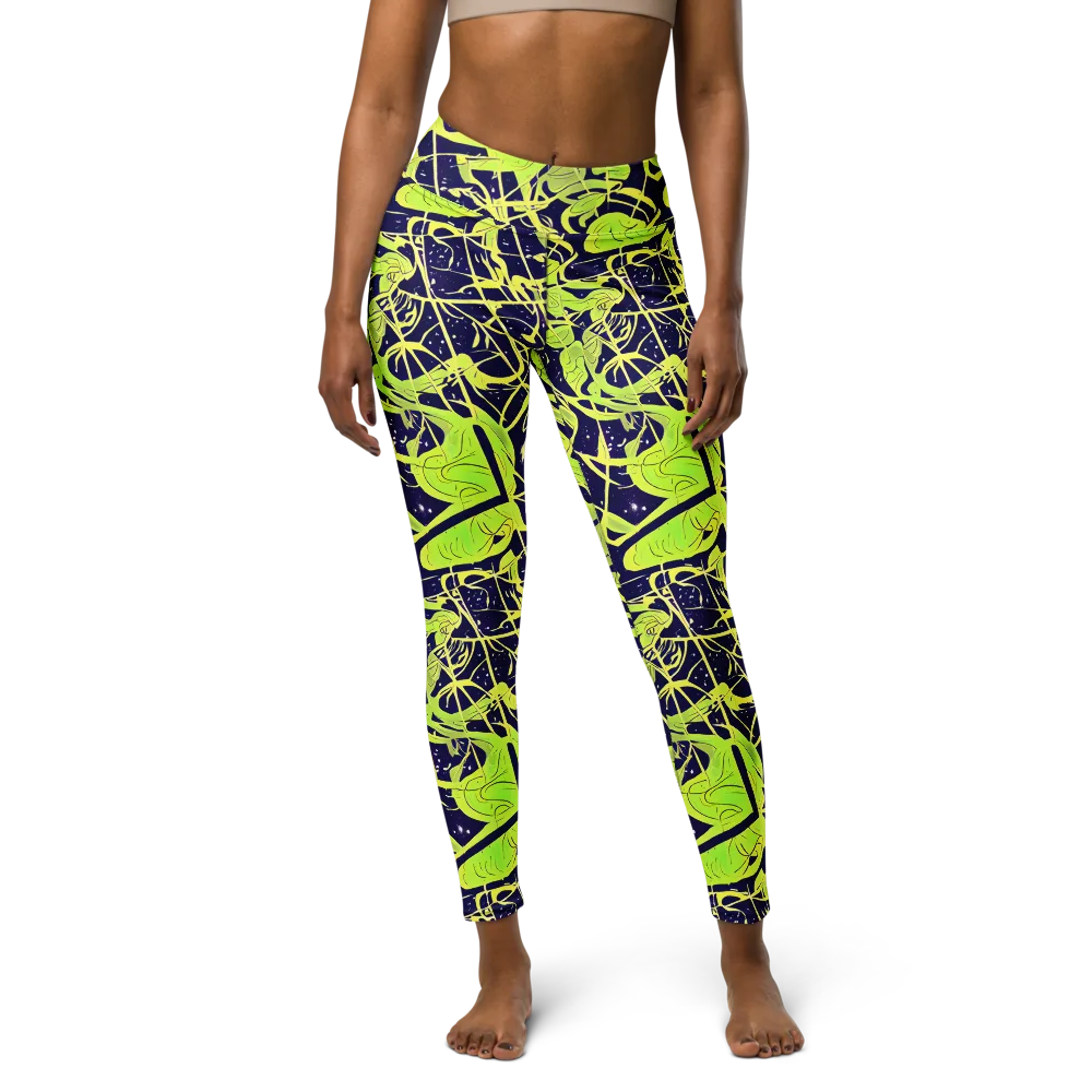 Stellar Sprout on Yoga Leggings — Front