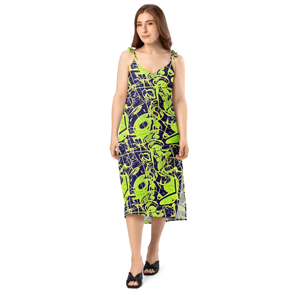 Stellar Sprout on Slip Dress — Front