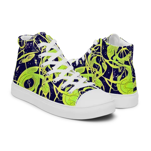 Stellar Sprout on a Men's High Top Canvas Shoes