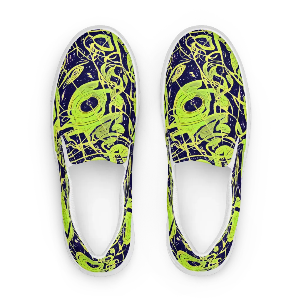 Stellar Sprout on Men's Slip-On Canvas Shoes — Front