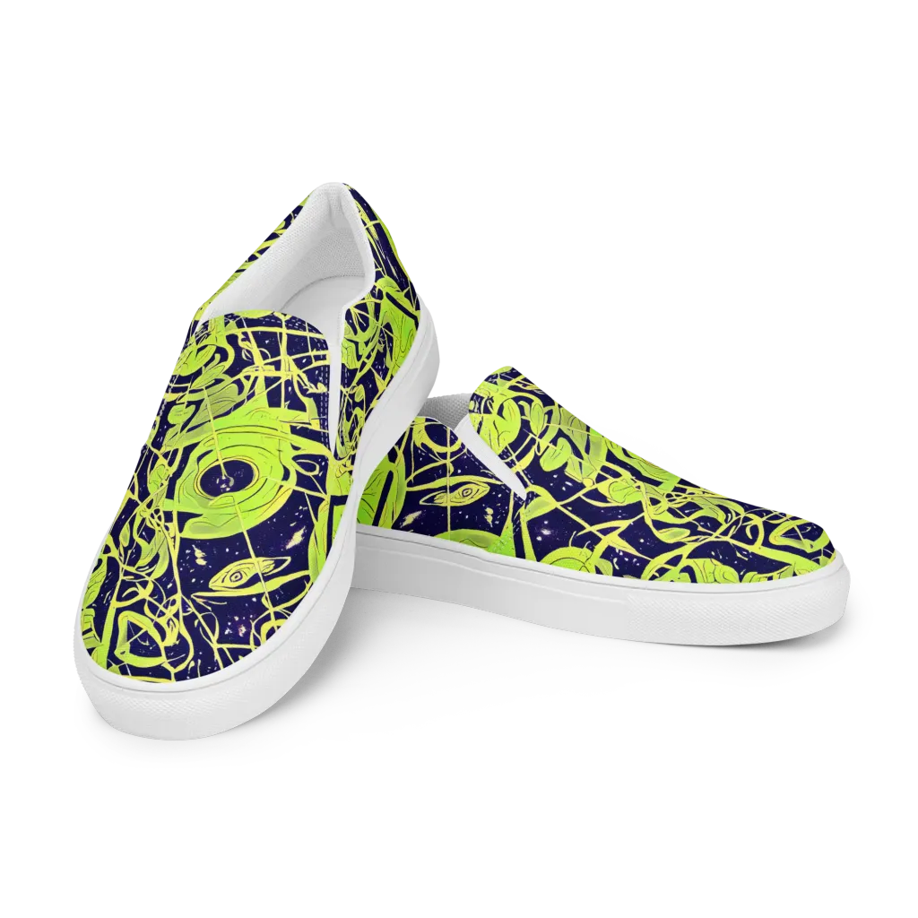 Stellar Sprout on Men's Slip-On Canvas Shoes — Left Front