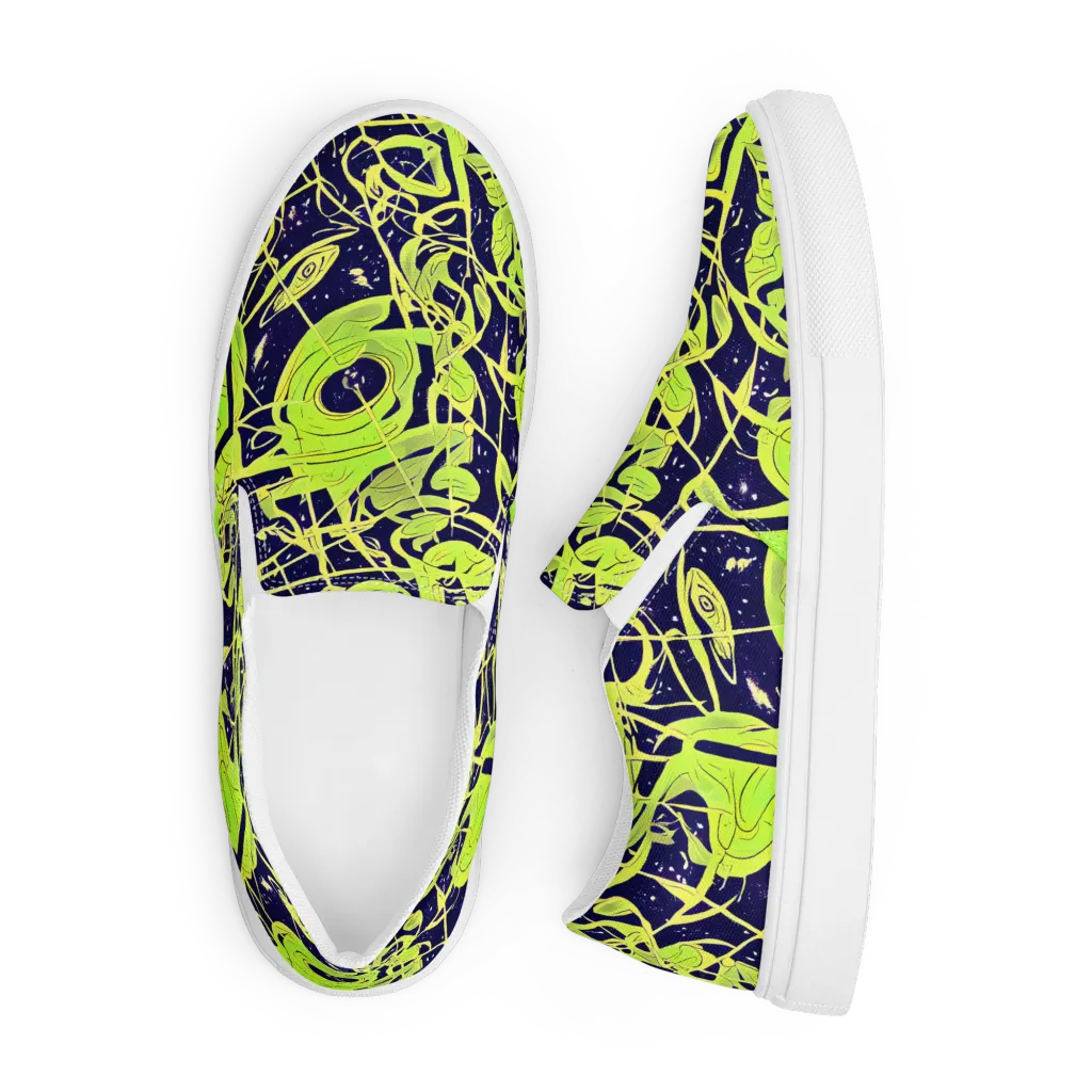Stellar Sprout on Men's Slip-On Canvas Shoes — Front