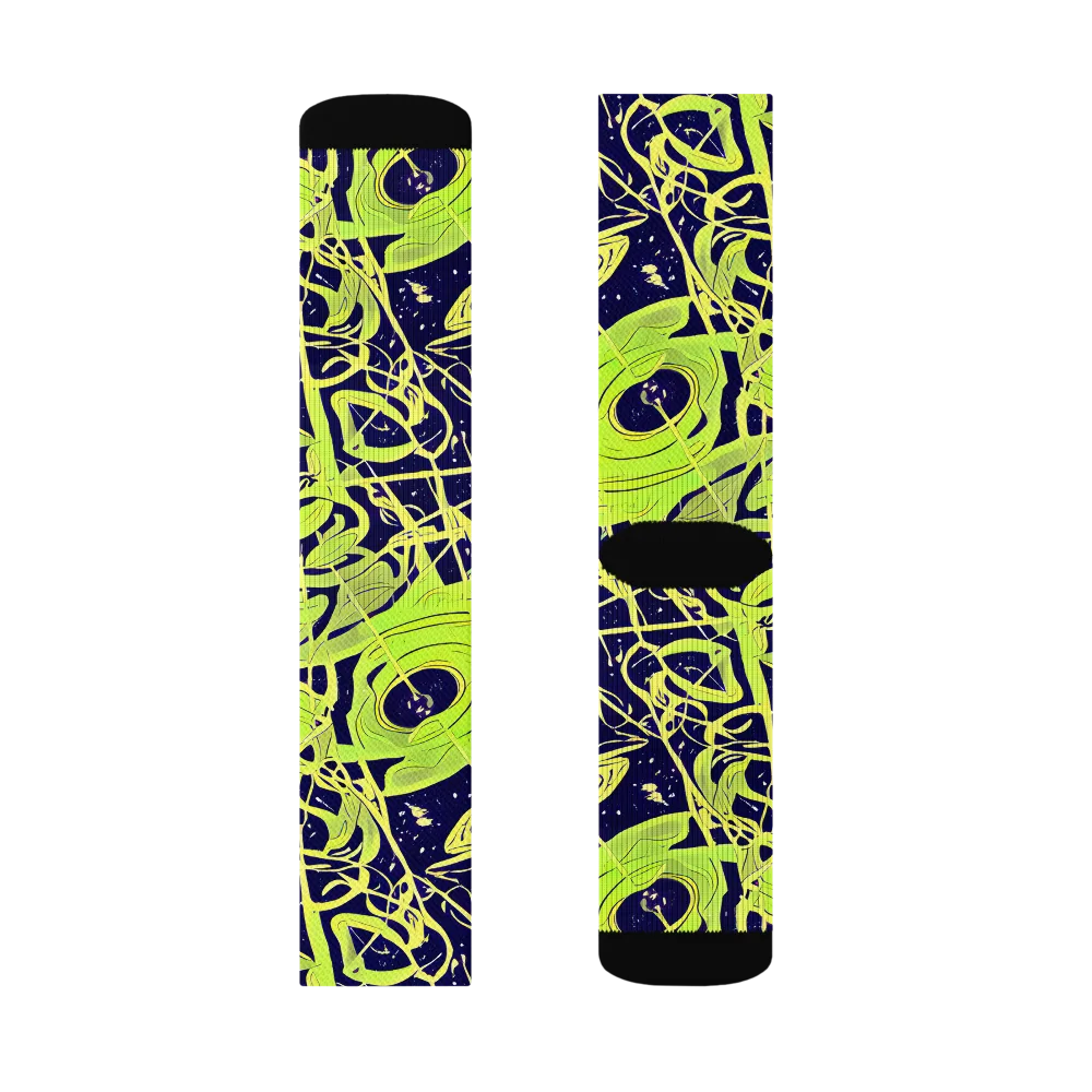 Stellar Sprout on Socks — Left Sock