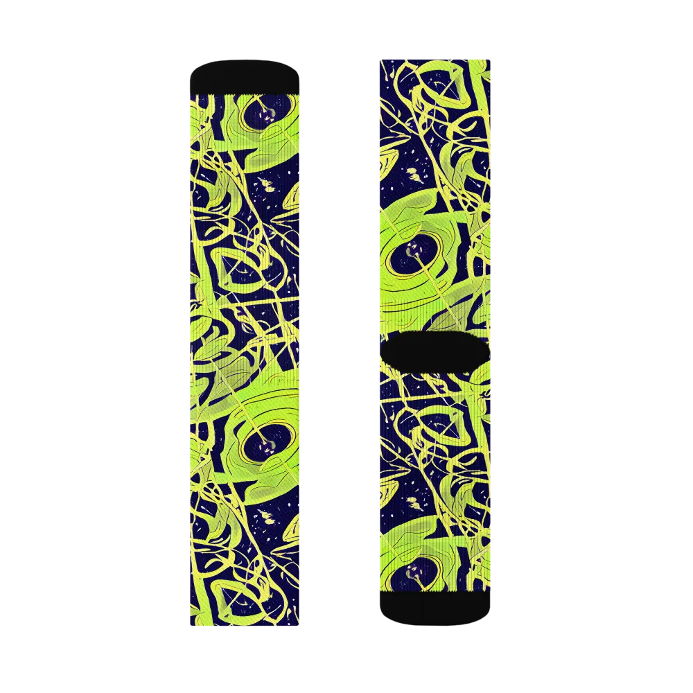 Stellar Sprout on Socks — Right Sock