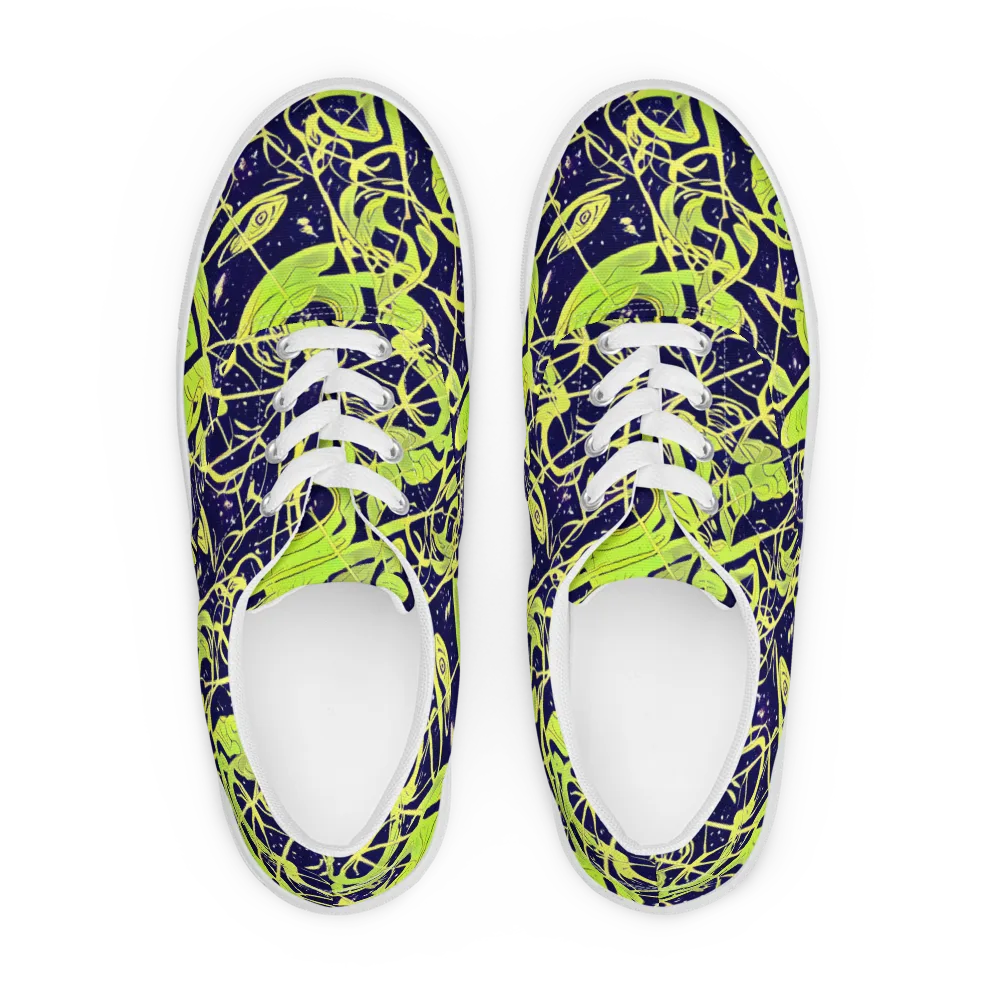 Stellar Sprout on Men's Lace-Up Canvas Shoes — Front