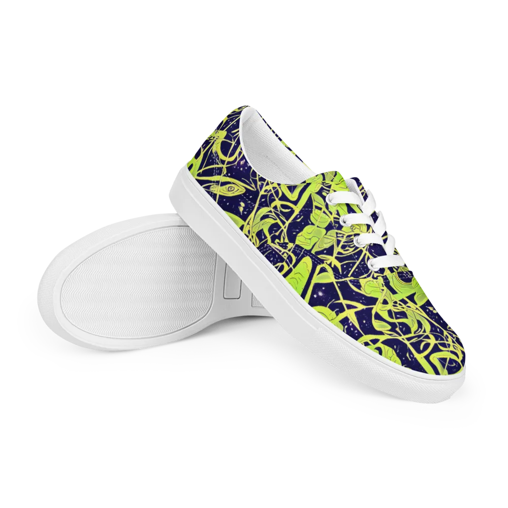 Stellar Sprout on Men's Lace-Up Canvas Shoes — Right Front