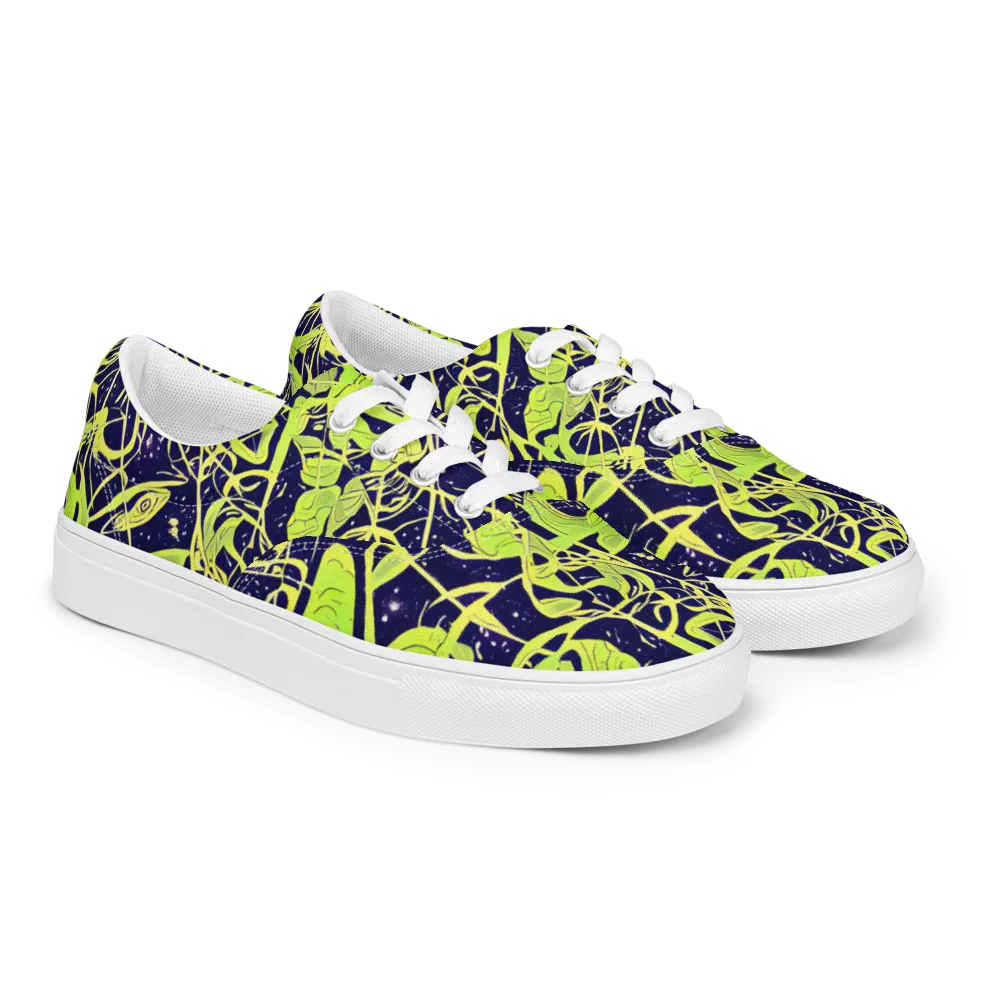 Stellar Sprout on Men's Lace-Up Canvas Shoes — Right Front