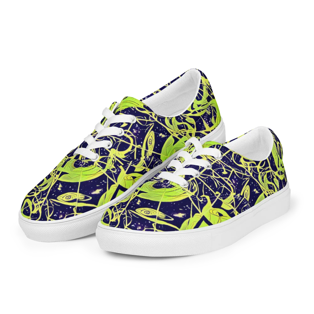 Stellar Sprout on Men's Lace-Up Canvas Shoes — Left Front